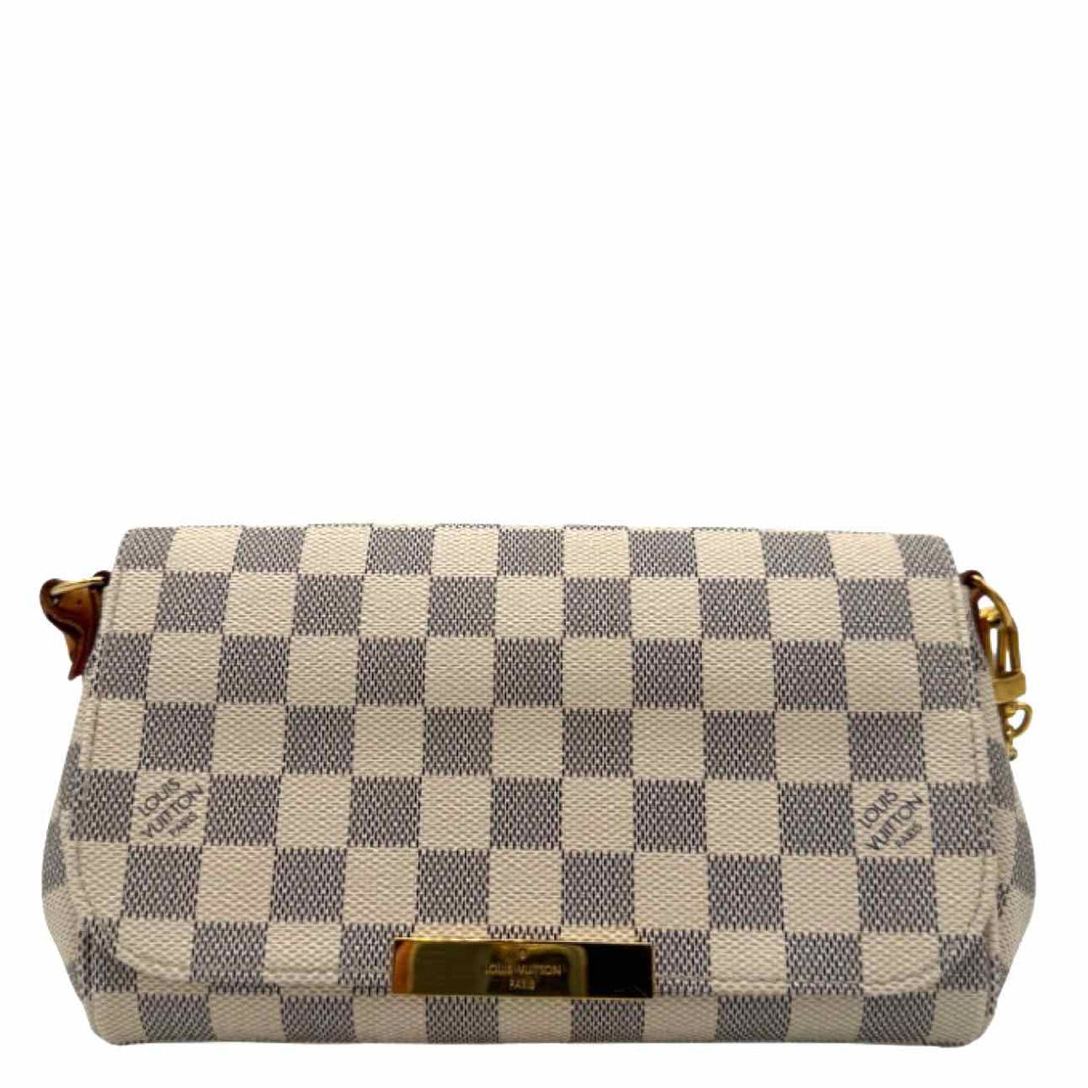 LOUIS VUITTON Damier Azur Favorite PM White