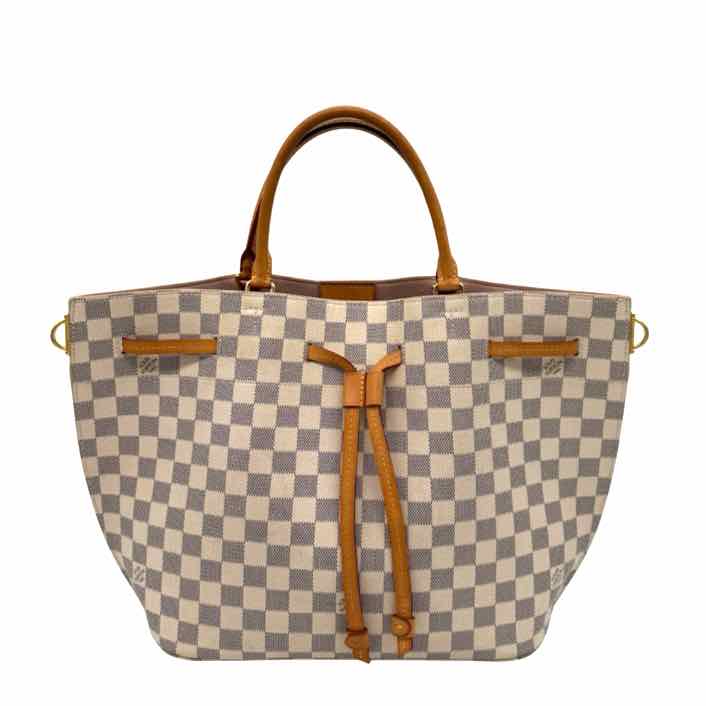 LOUIS VUITTON Damier Azur Girolata Tote White (Pre-Owned)