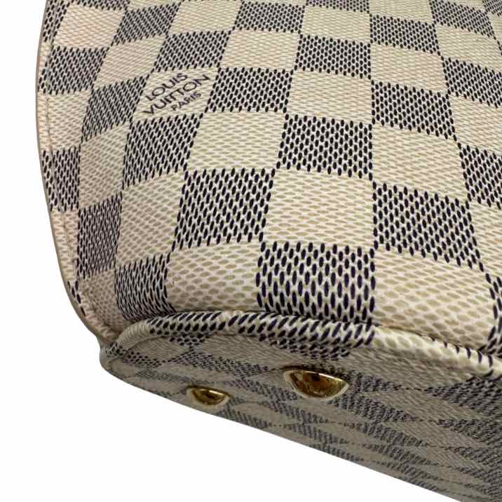 LOUIS VUITTON Damier Azur Girolata Tote White (Pre-Owned)
