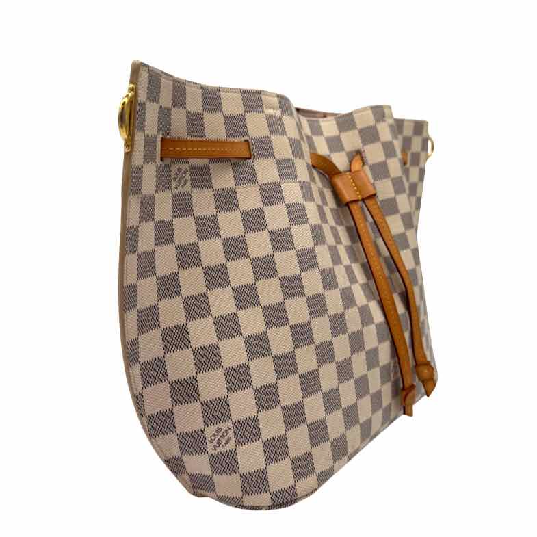 LOUIS VUITTON Damier Azur Girolata Tote White (Pre-Owned)