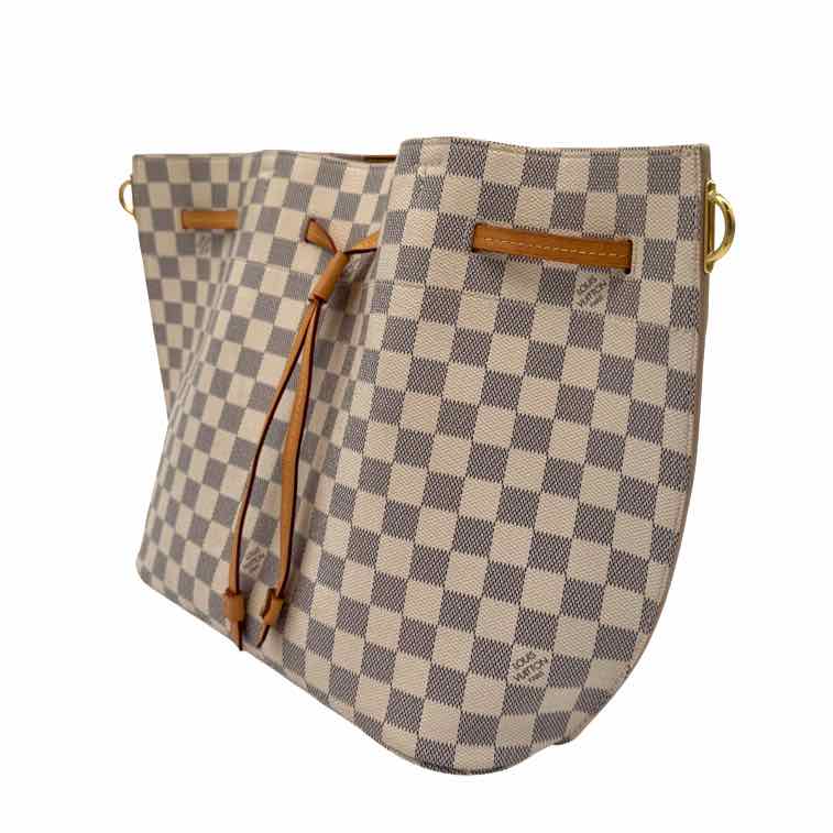 LOUIS VUITTON Damier Azur Girolata Tote White (Pre-Owned)