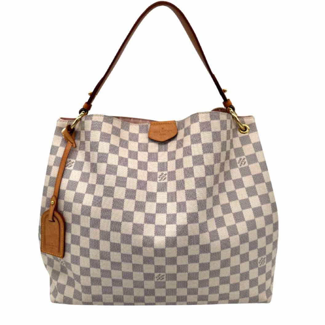 LOUIS VUITTON Damier Azur Graceful MM Shoulder Bag