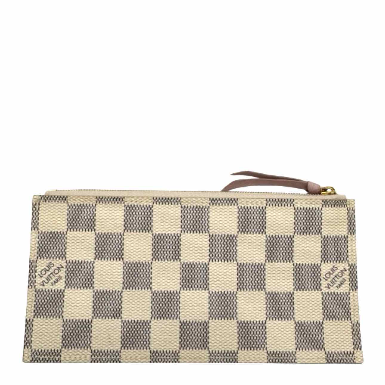 LOUIS VUITTON Damier Azur Pochette Felicie Rose Ballerine