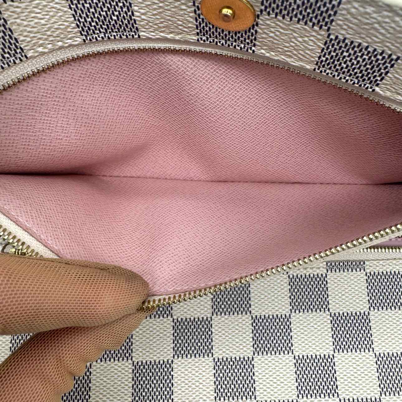 LOUIS VUITTON Damier Azur Trunk Pochette Weekend Crossbody