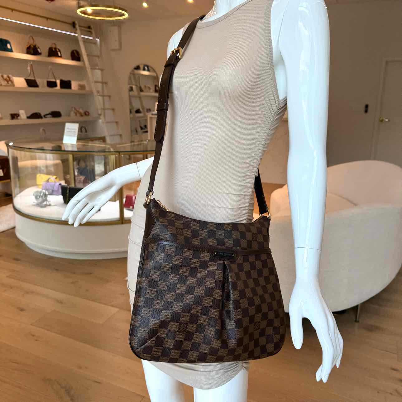 LOUIS VUITTON Damier Ebene Bloomsbury PM Brown Crossbody