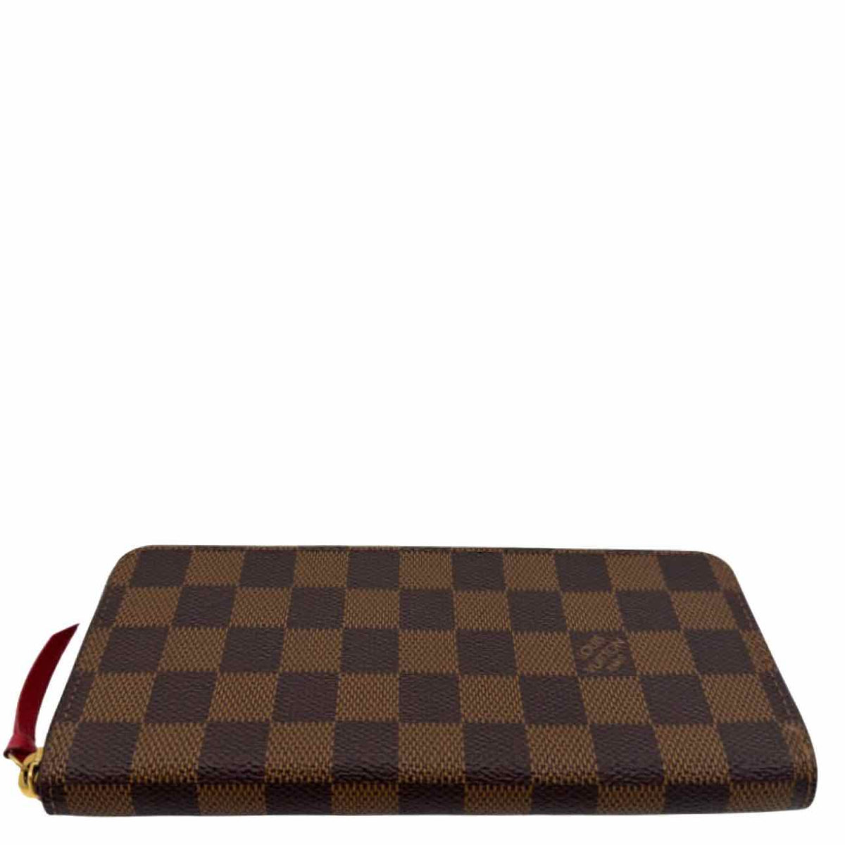 LOUIS VUITTON Damier Ebene Canvas Clemence Wallet Brown