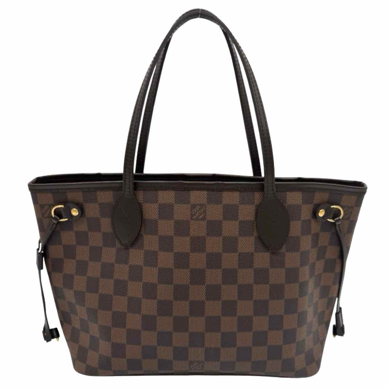LOUIS VUITTON Damier Ebene Neverfull PM Brown Tote