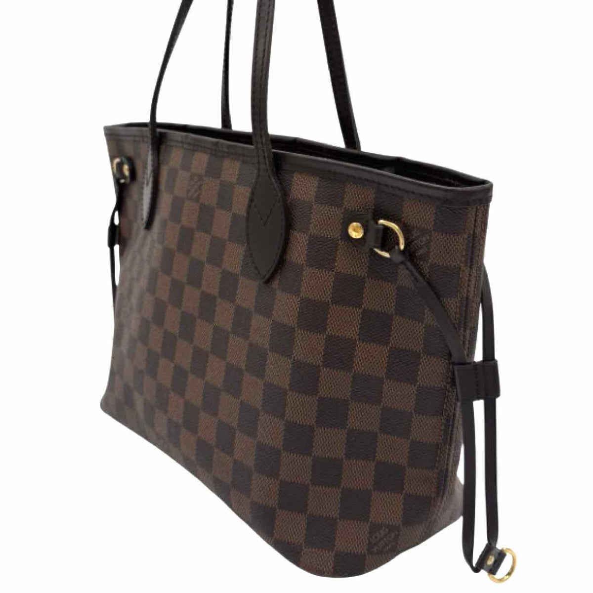 LOUIS VUITTON Damier Ebene Neverfull PM Brown Tote