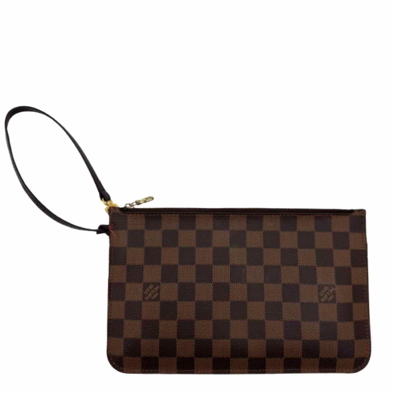 LOUIS VUITTON Damier Ebene Neverfull Pochette Brown