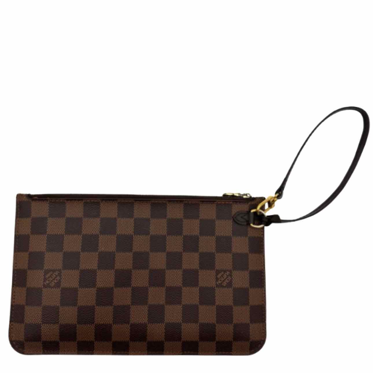 LOUIS VUITTON Damier Ebene Neverfull Pochette Brown