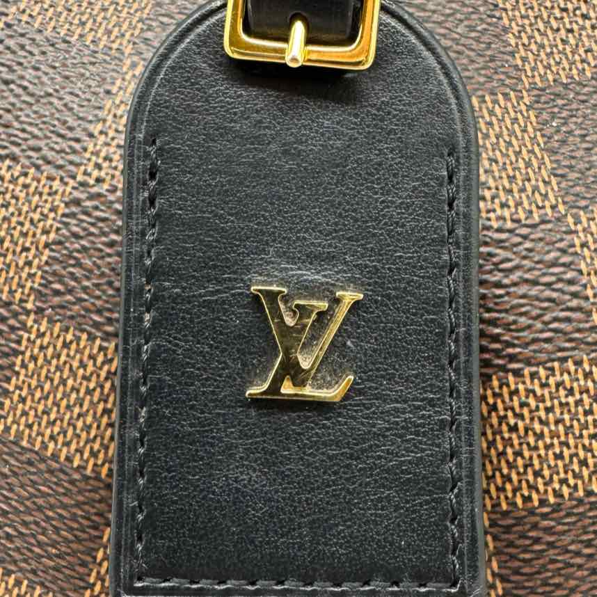 LOUIS VUITTON Damier Ebene Odeon Tote MM Brown (Pre-Owned)
