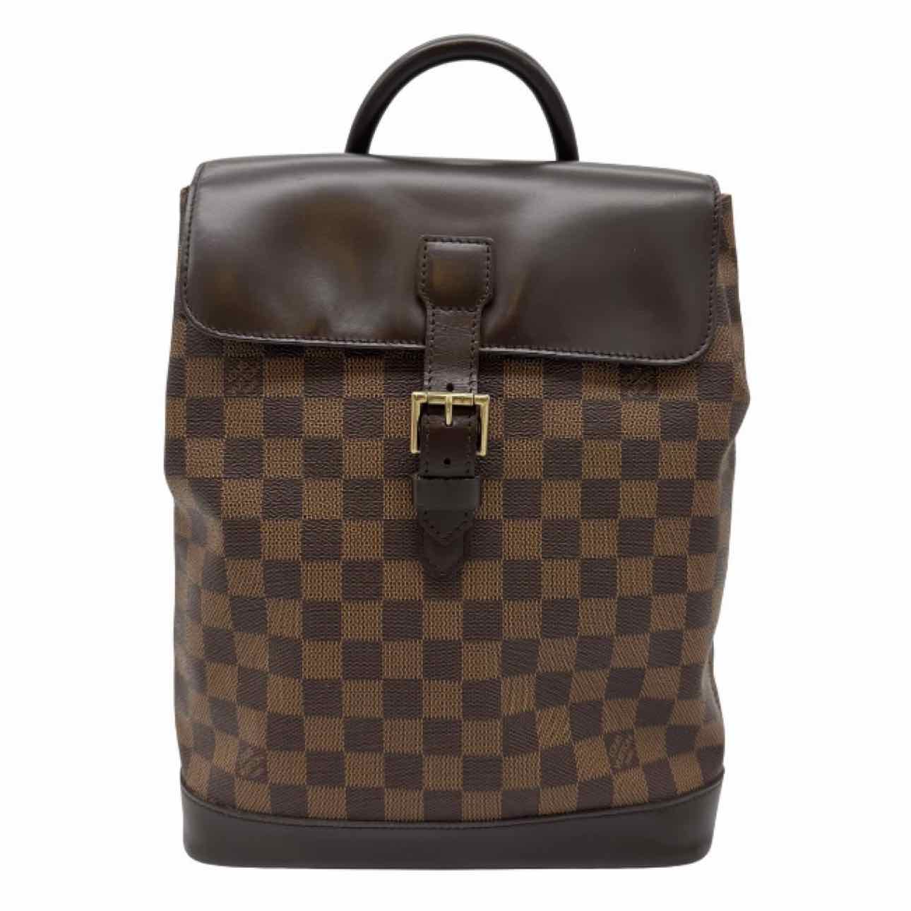LOUIS VUITTON Damier Ebene Soho Backpack Brown