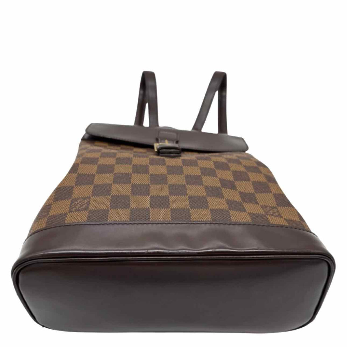 LOUIS VUITTON Damier Ebene Soho Backpack Brown