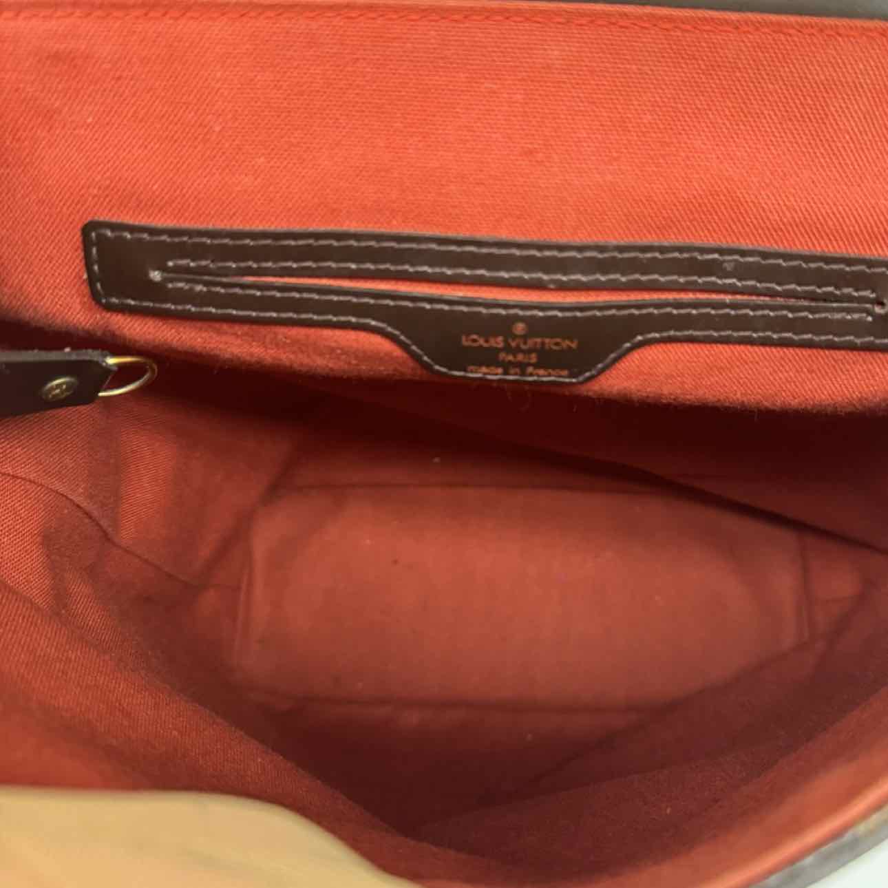 LOUIS VUITTON Damier Ebene Soho Backpack Brown