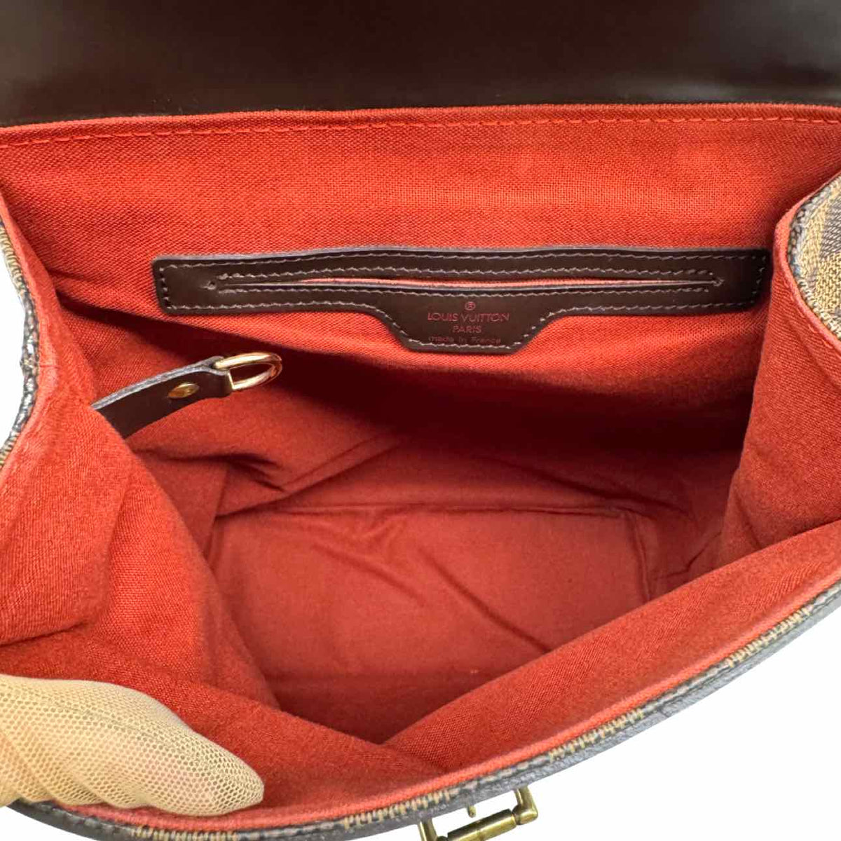 LOUIS VUITTON Damier Ebene Soho Backpack Brown