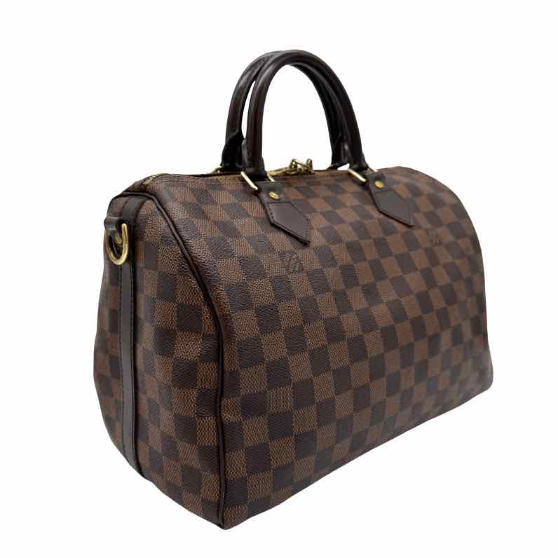 LOUIS VUITTON Damier Ebene Speedy Bandouliere 30 Brown (Pre-Owned)