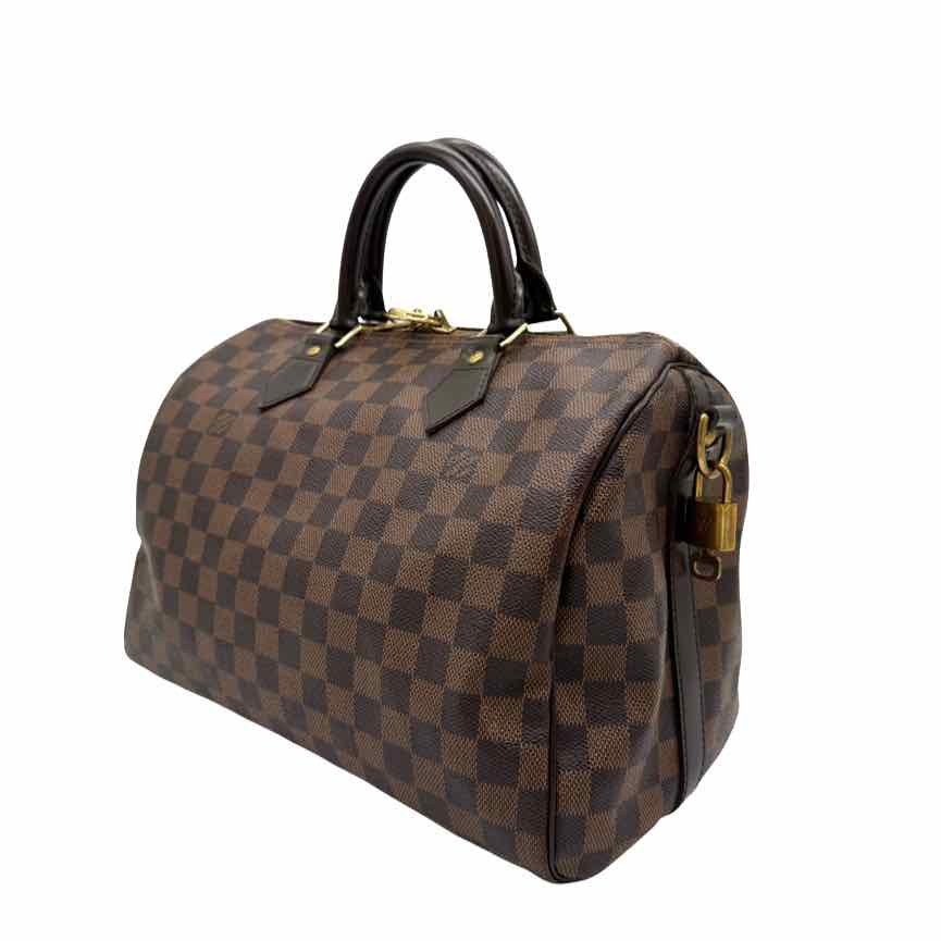 LOUIS VUITTON Damier Ebene Speedy Bandouliere 30 Brown (Pre-Owned)