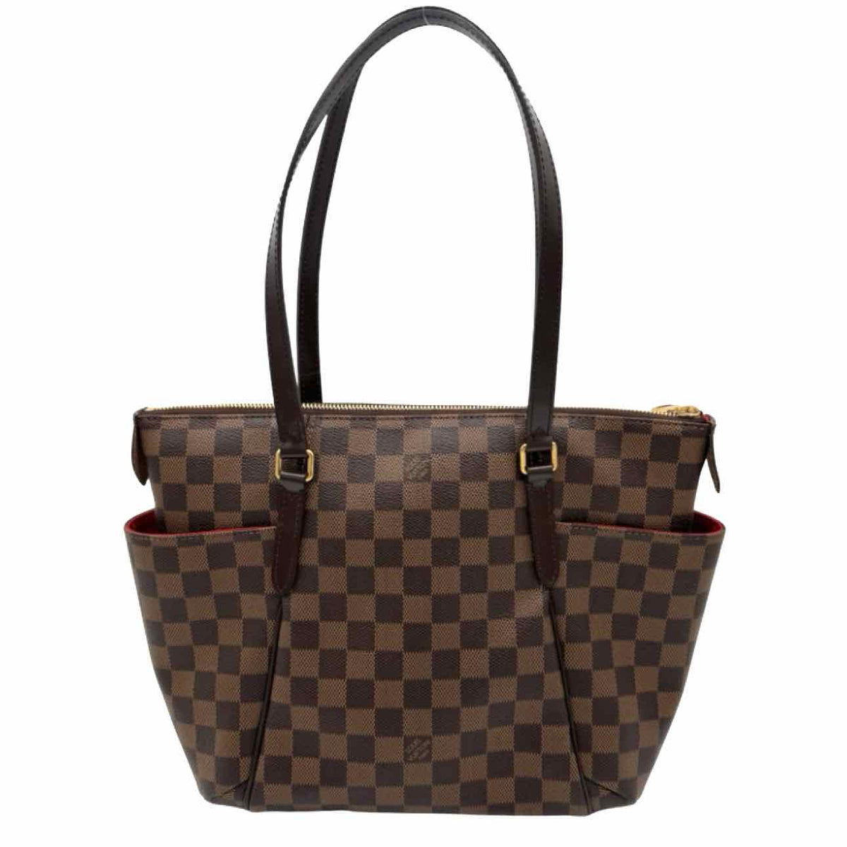 LOUIS VUITTON Damier Ebene Totally PM Tote Brown
