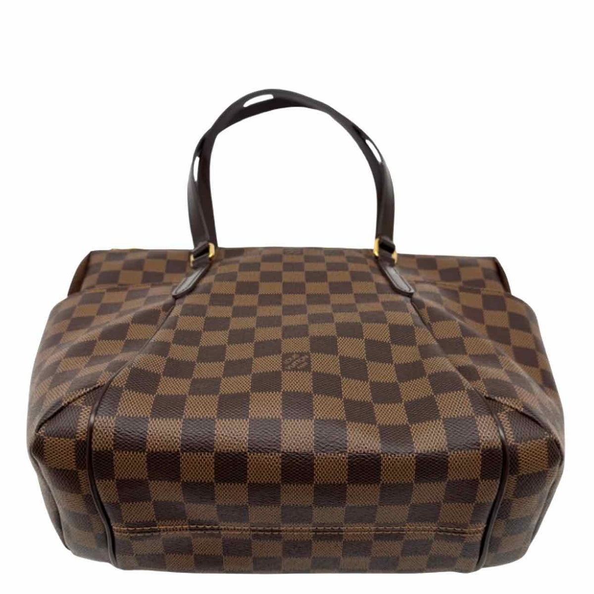 LOUIS VUITTON Damier Ebene Totally PM Tote Brown