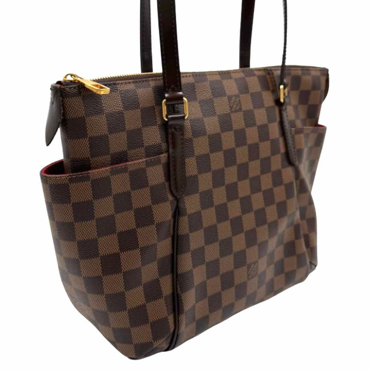 LOUIS VUITTON Damier Ebene Totally PM Tote Brown