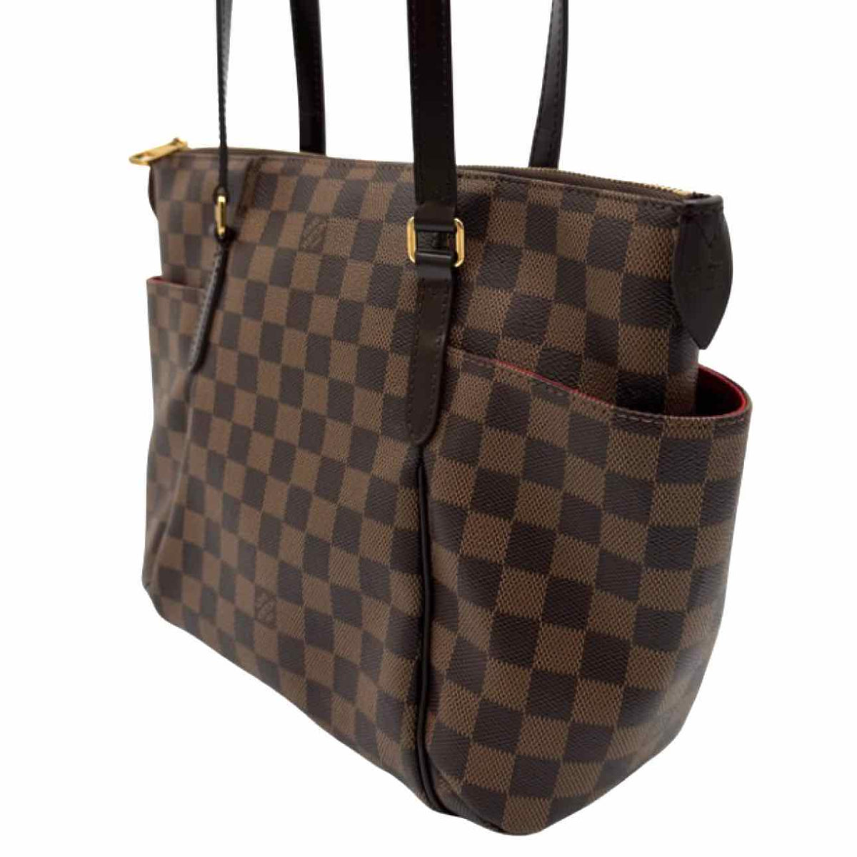 LOUIS VUITTON Damier Ebene Totally PM Tote Brown