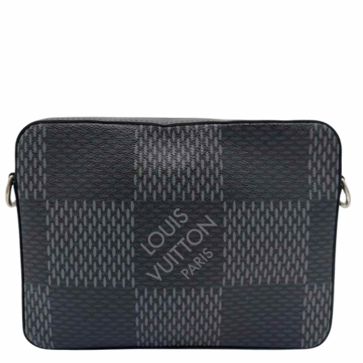 LOUIS VUITTON Damier Graphite 3D Trio Messenger Crossbody Black