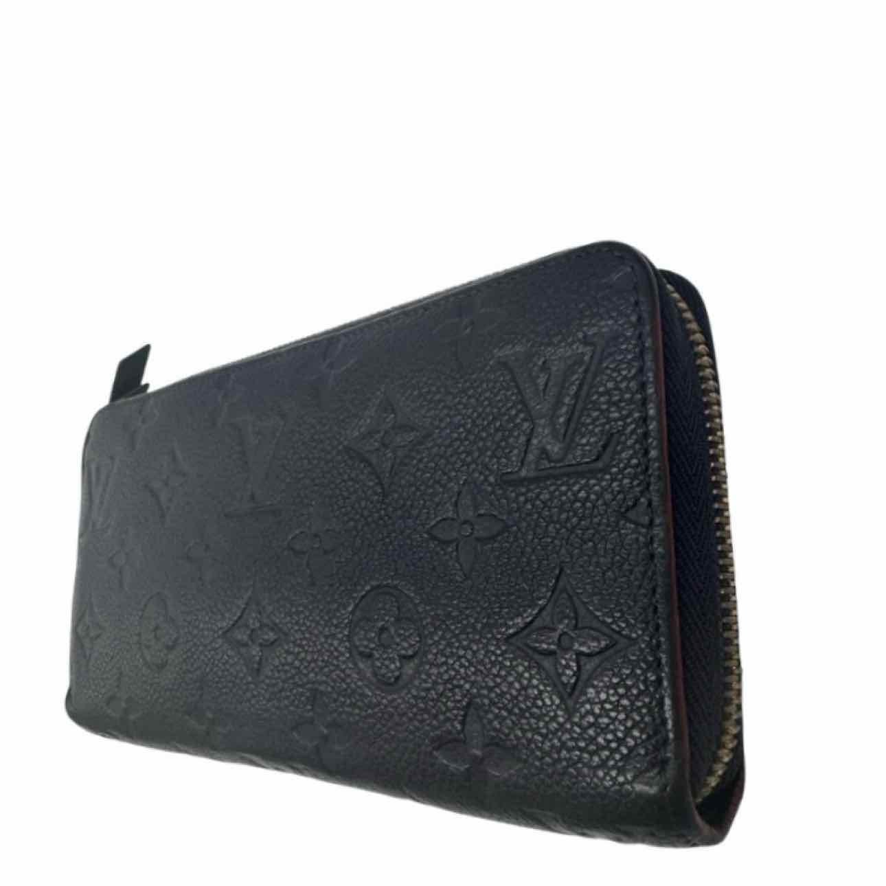 LOUIS VUITTON Empreinte Leather Zippy Wallet Black