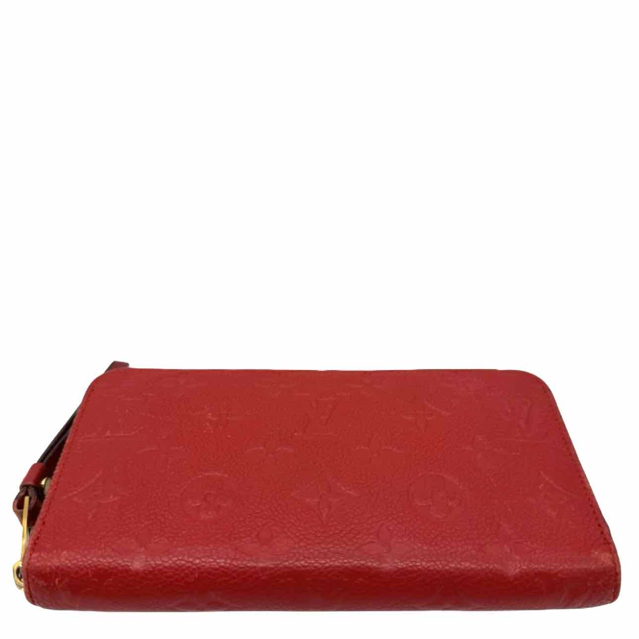 LOUIS VUITTON Empreite Leather Zippy Wallet Cherry Red