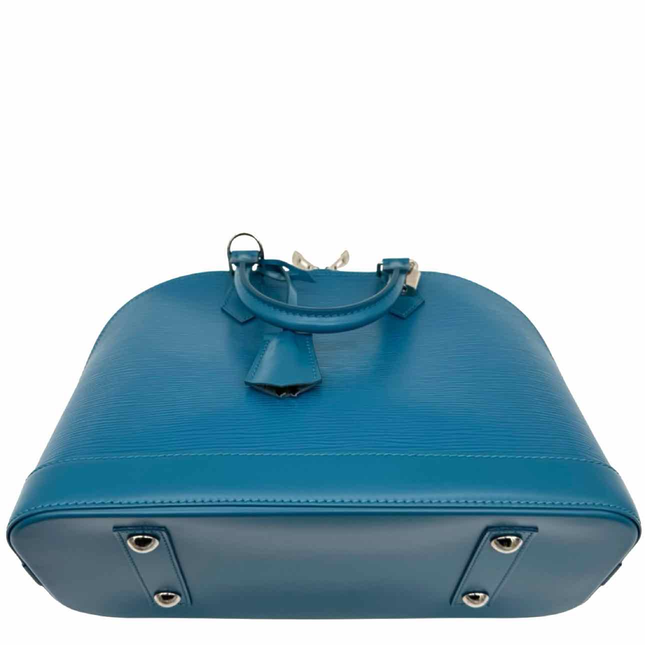 LOUIS VUITTON Epi Leather Alma PM Turquoise Handbag