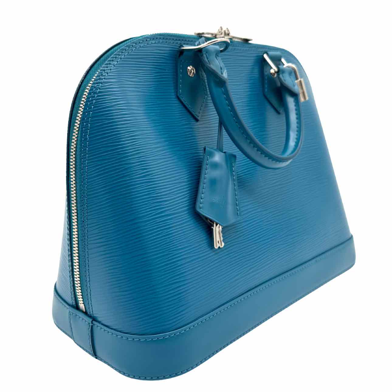 LOUIS VUITTON Epi Leather Alma PM Turquoise Handbag