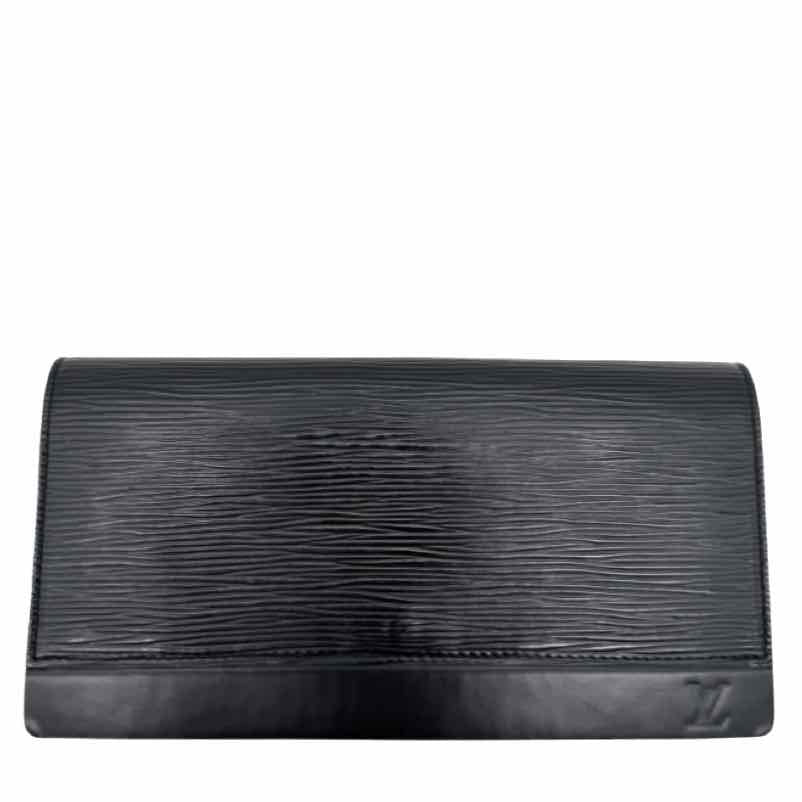 LOUIS VUITTON Epi Leather Honfleur Clutch Black