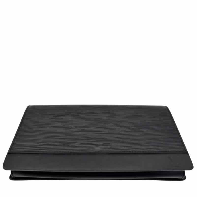 LOUIS VUITTON Epi Leather Honfleur Clutch Black