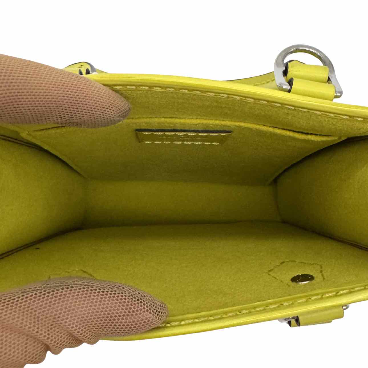LOUIS VUITTON Epi Leather Petit Sac Plat Crossbody Bag Yellow Citron