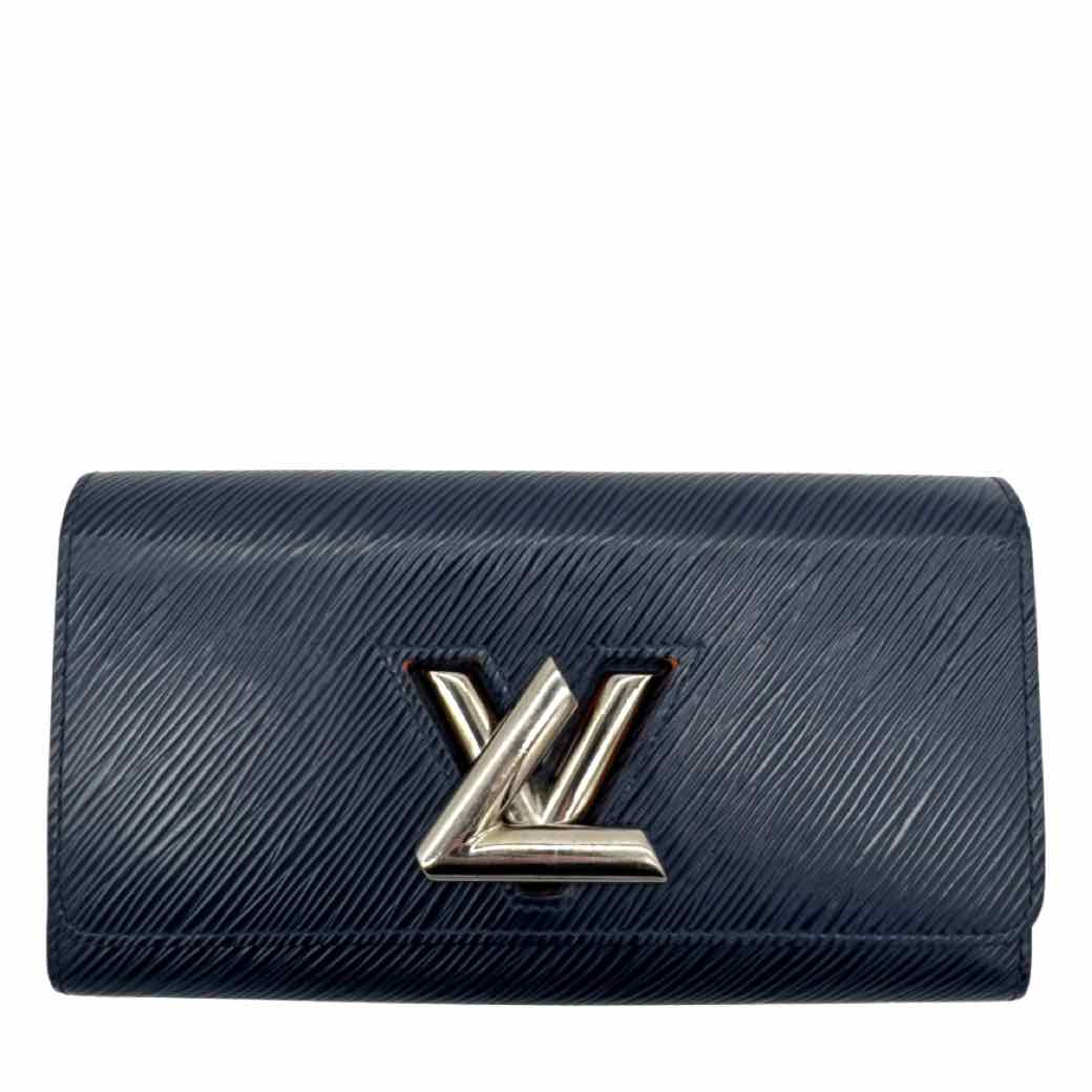 LOUIS VUITTON Epi Leather Twist Lock Blue Wallet