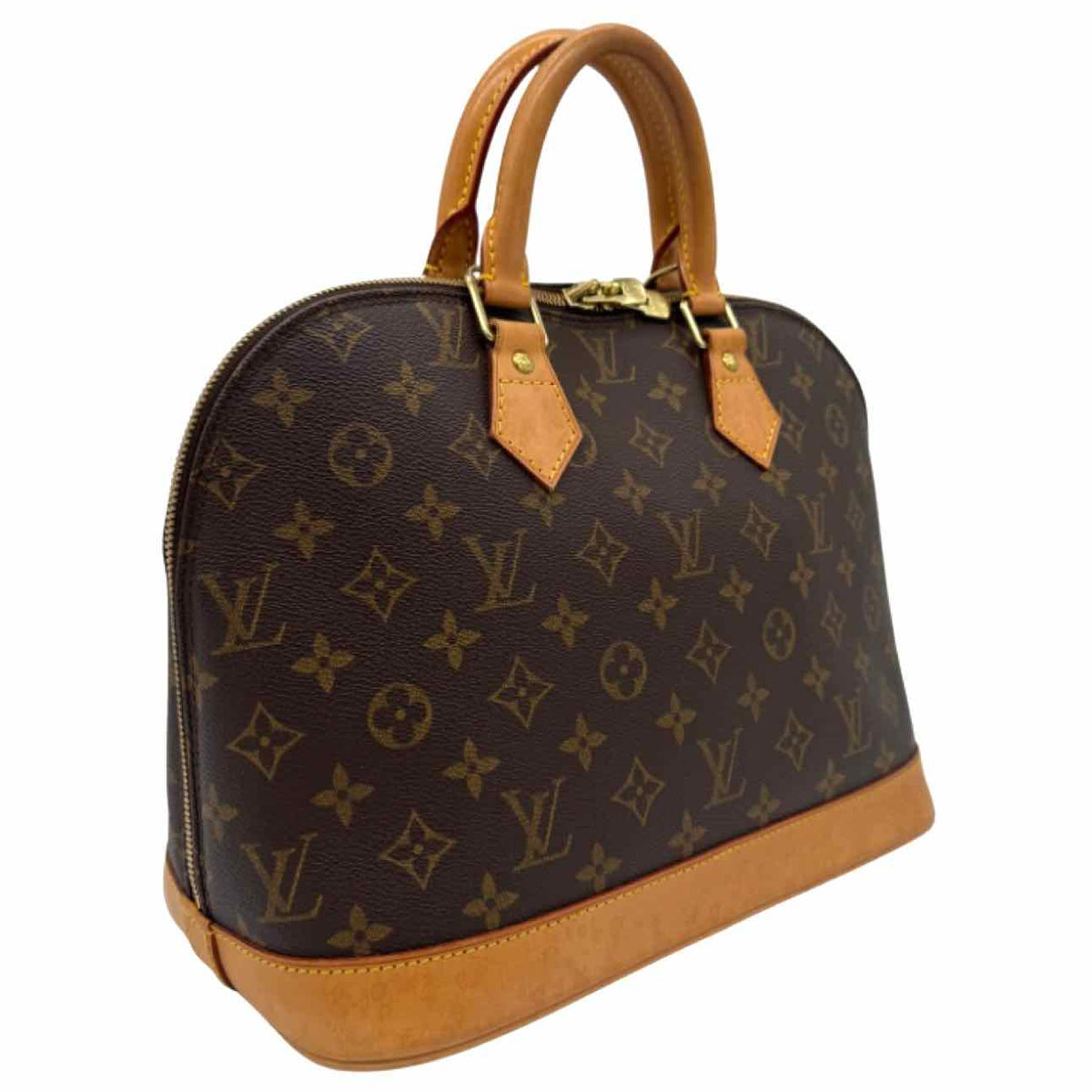 LOUIS VUITTON Monogram Alma PM Tote Bag Brown