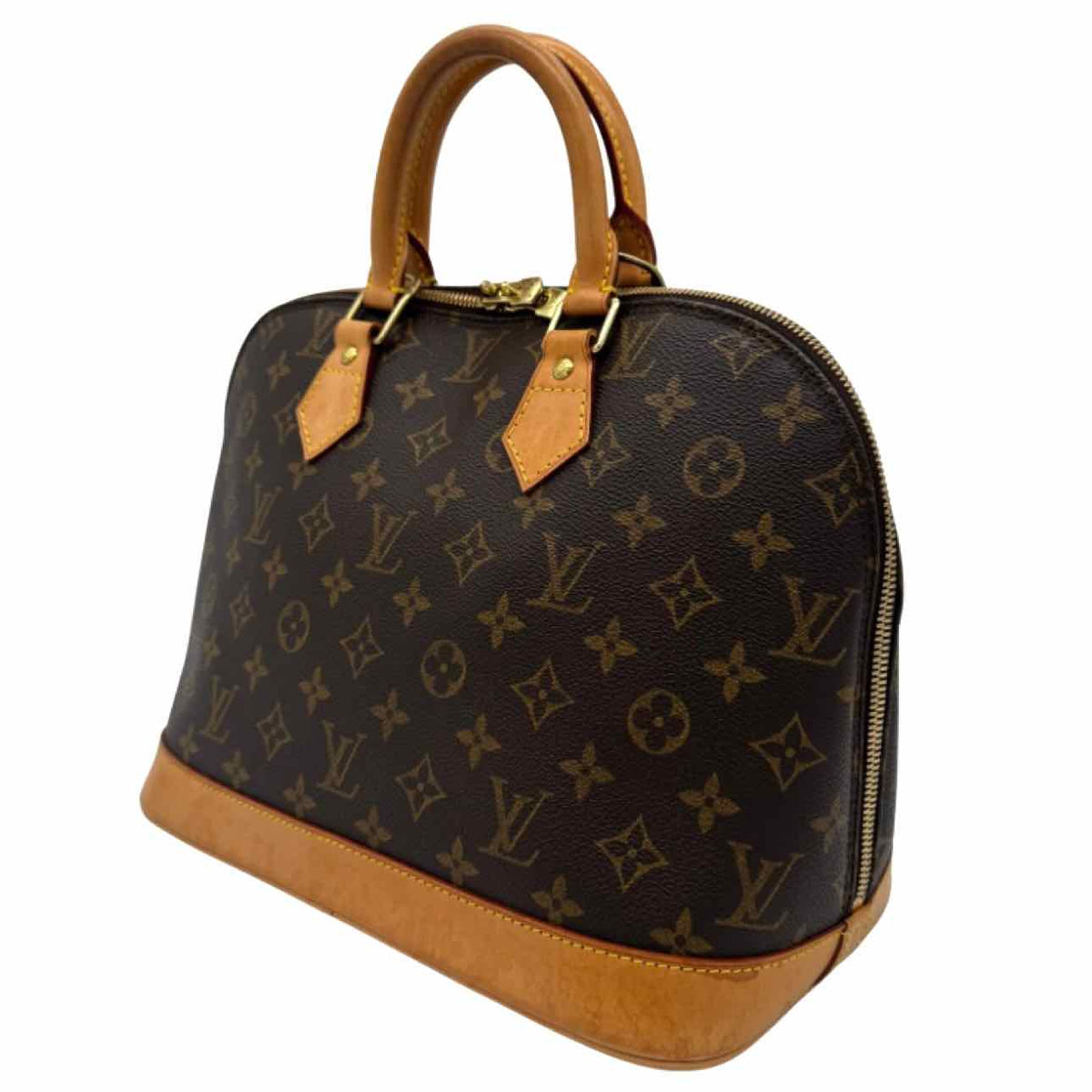 LOUIS VUITTON Monogram Alma PM Tote Bag Brown