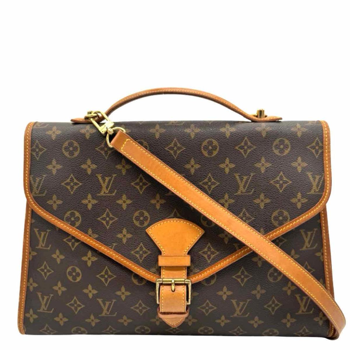 LOUIS VUITTON Monogram Canvas Beverly GM Briefcase Brown