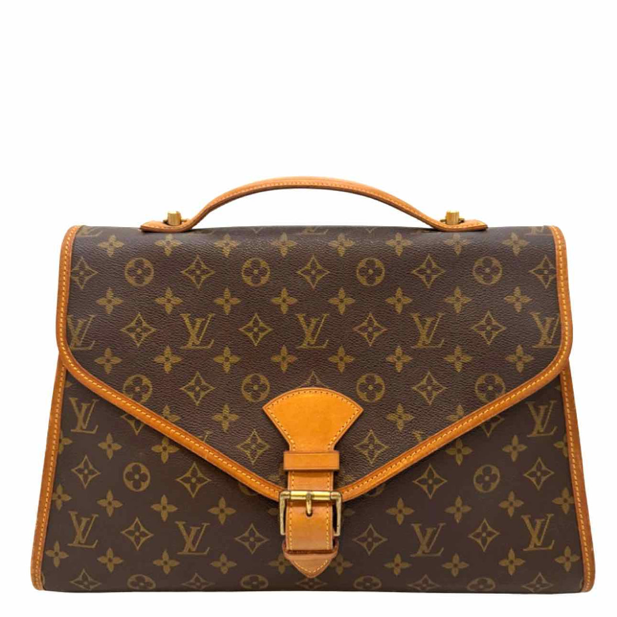 LOUIS VUITTON Monogram Canvas Beverly GM Briefcase Brown