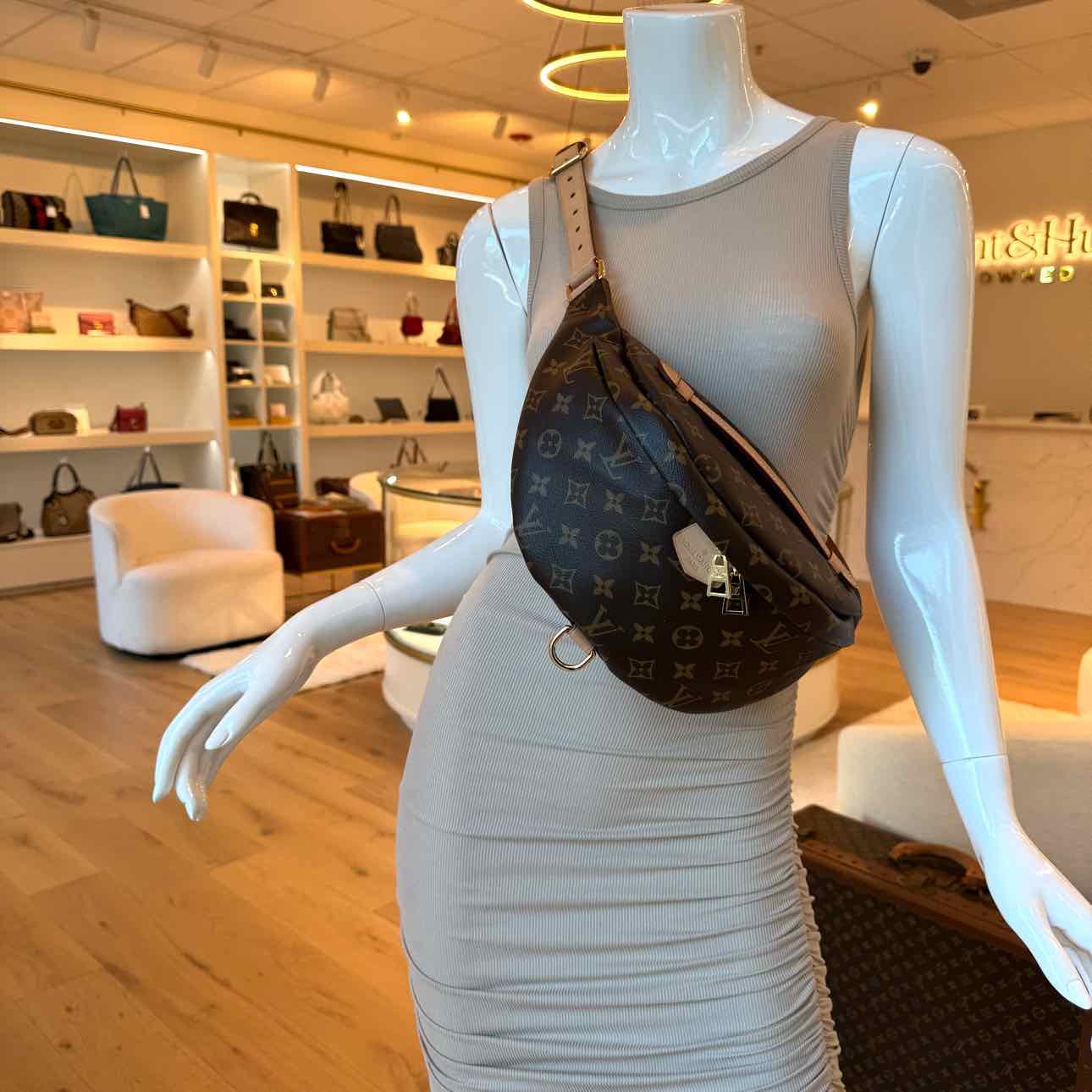 LOUIS VUITTON Monogram Canvas Bumbag Brown