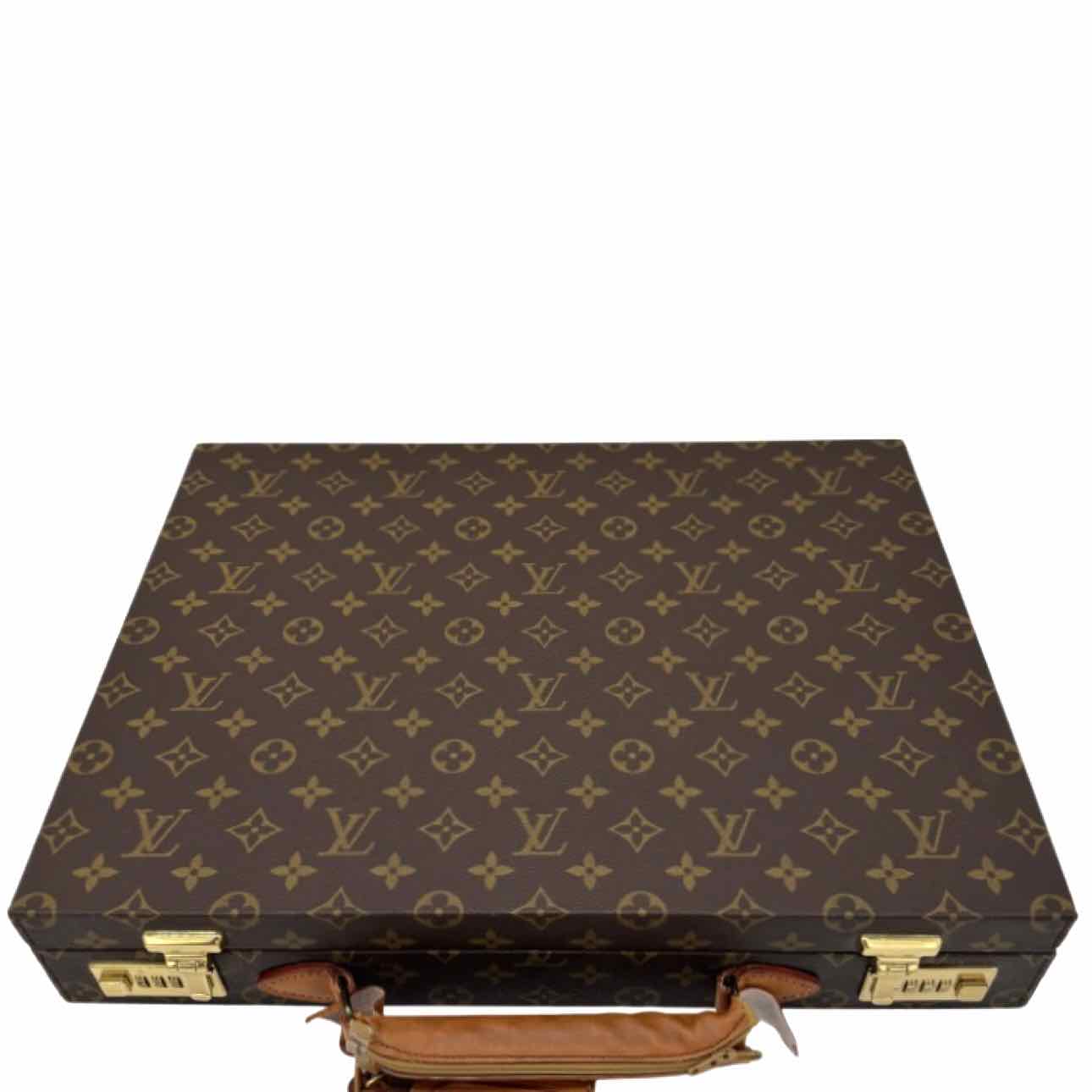 LOUIS VUITTON Monogram Canvas Crusher Attache Brown