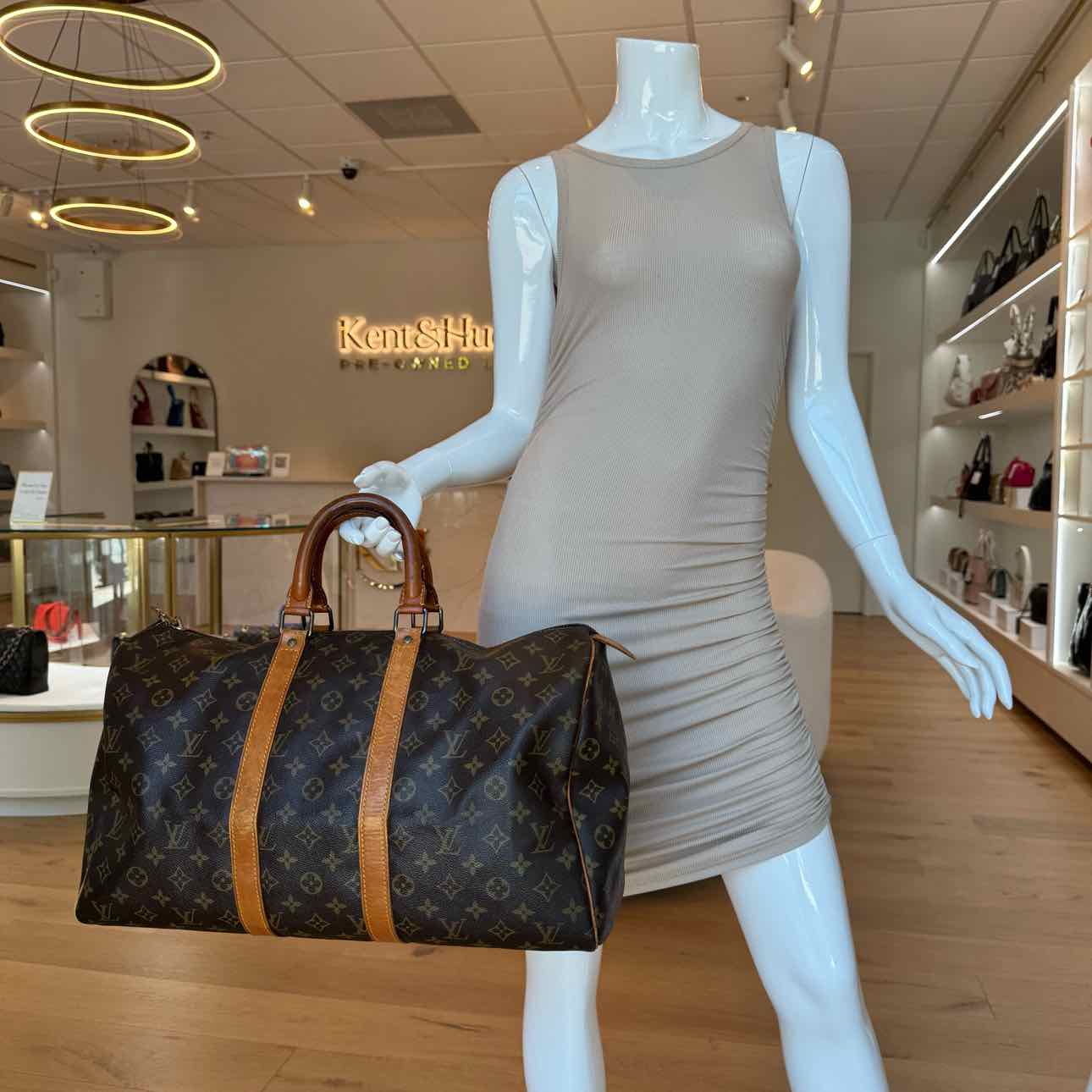 LOUIS VUITTON Monogram Canvas Keepall 45 Duffle Bag