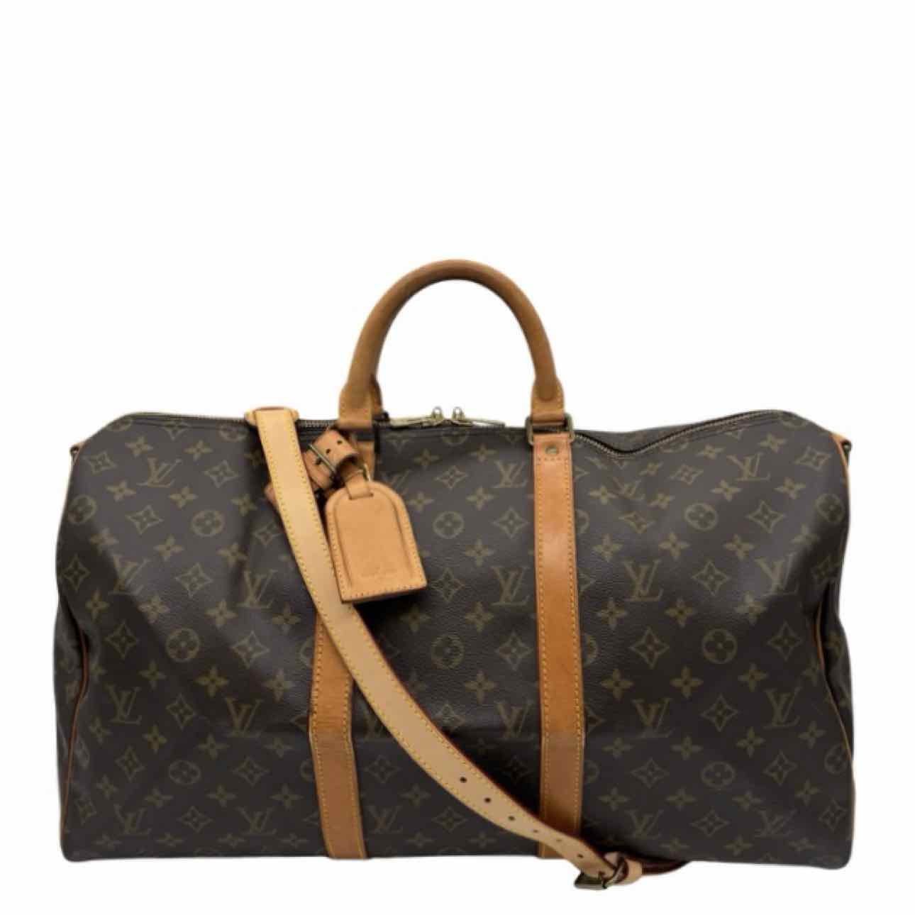 LOUIS VUITTON Monogram Canvas Keepall Bandoulier 50 Brown