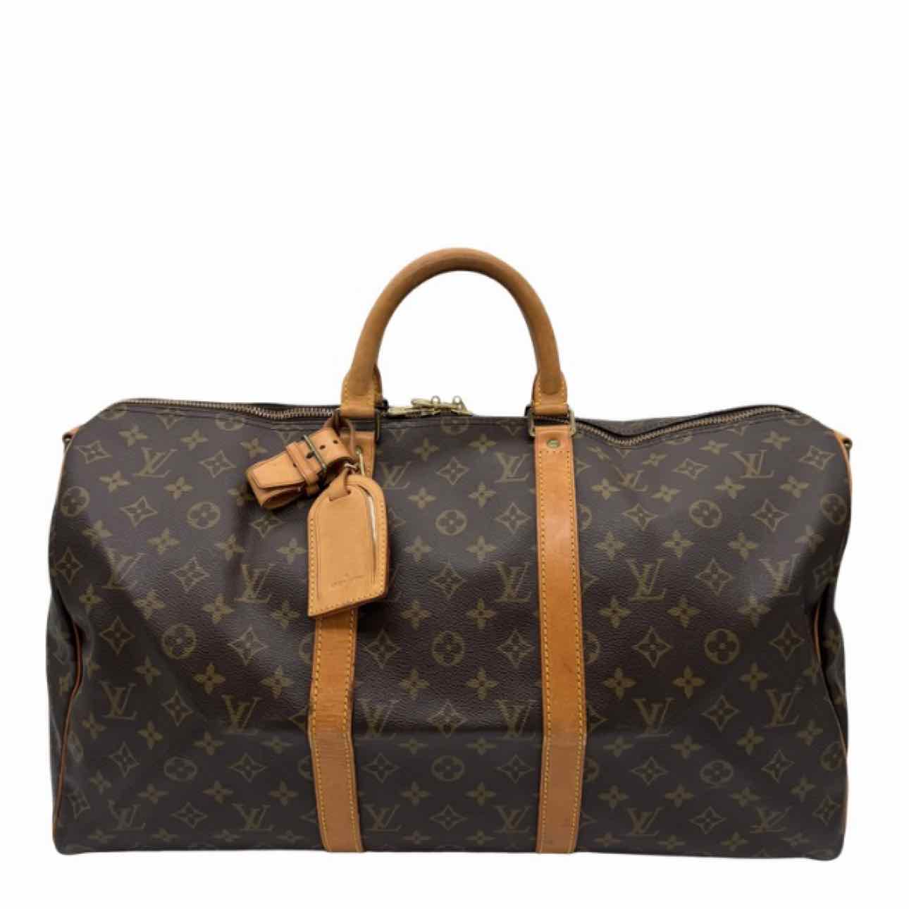 LOUIS VUITTON Monogram Canvas Keepall Bandoulier 50 Brown