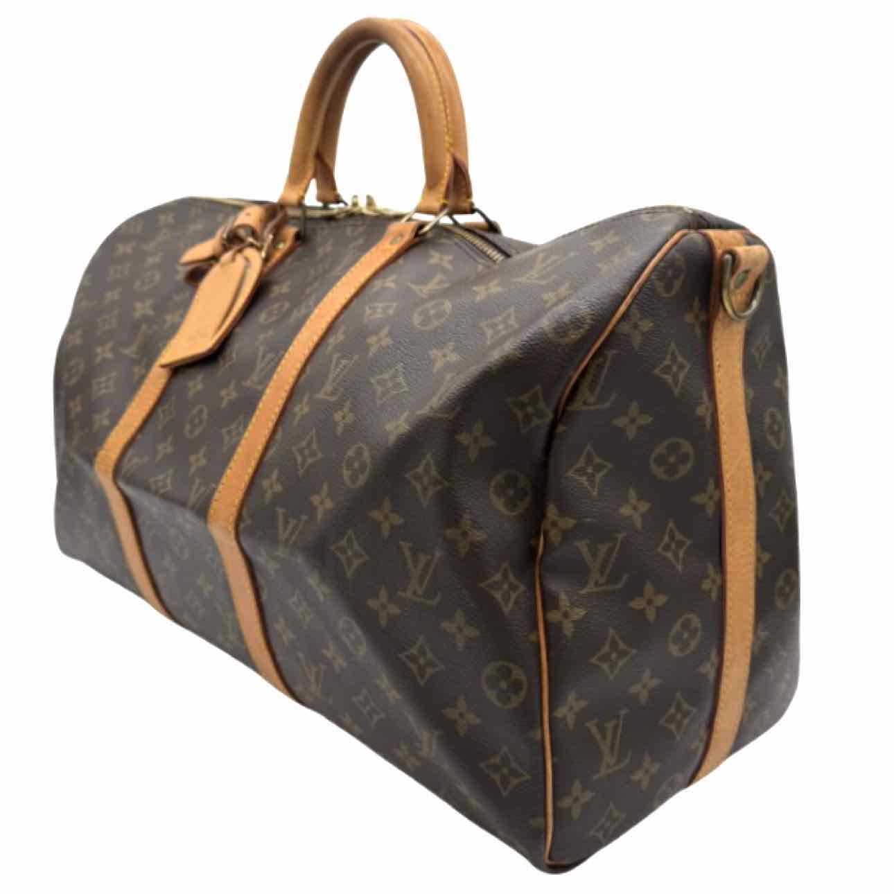 LOUIS VUITTON Monogram Canvas Keepall Bandoulier 50 Brown
