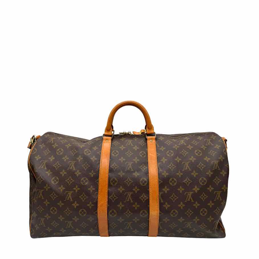 LOUIS VUITTON Monogram Canvas Keepall Bandouliere 55 Brown (Pre-Owned)