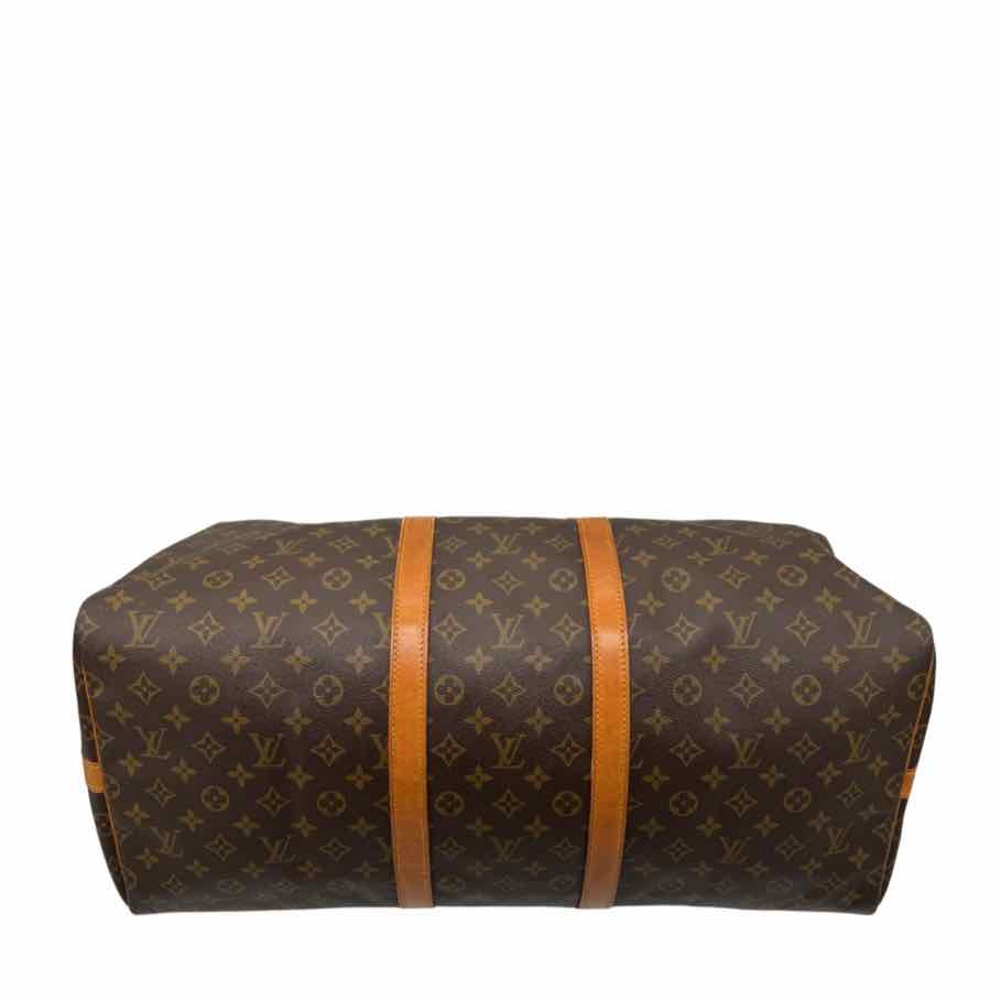 LOUIS VUITTON Monogram Canvas Keepall Bandouliere 55 Brown (Pre-Owned)