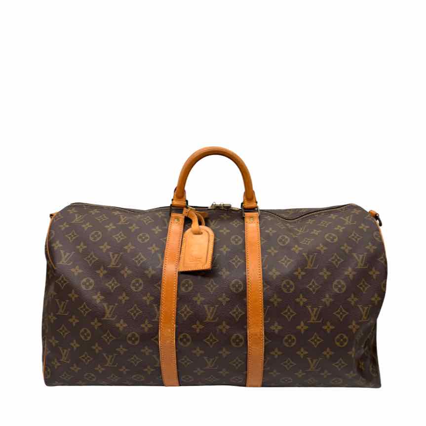 LOUIS VUITTON Monogram Canvas Keepall Bandouliere 55 Brown (Pre-Owned)