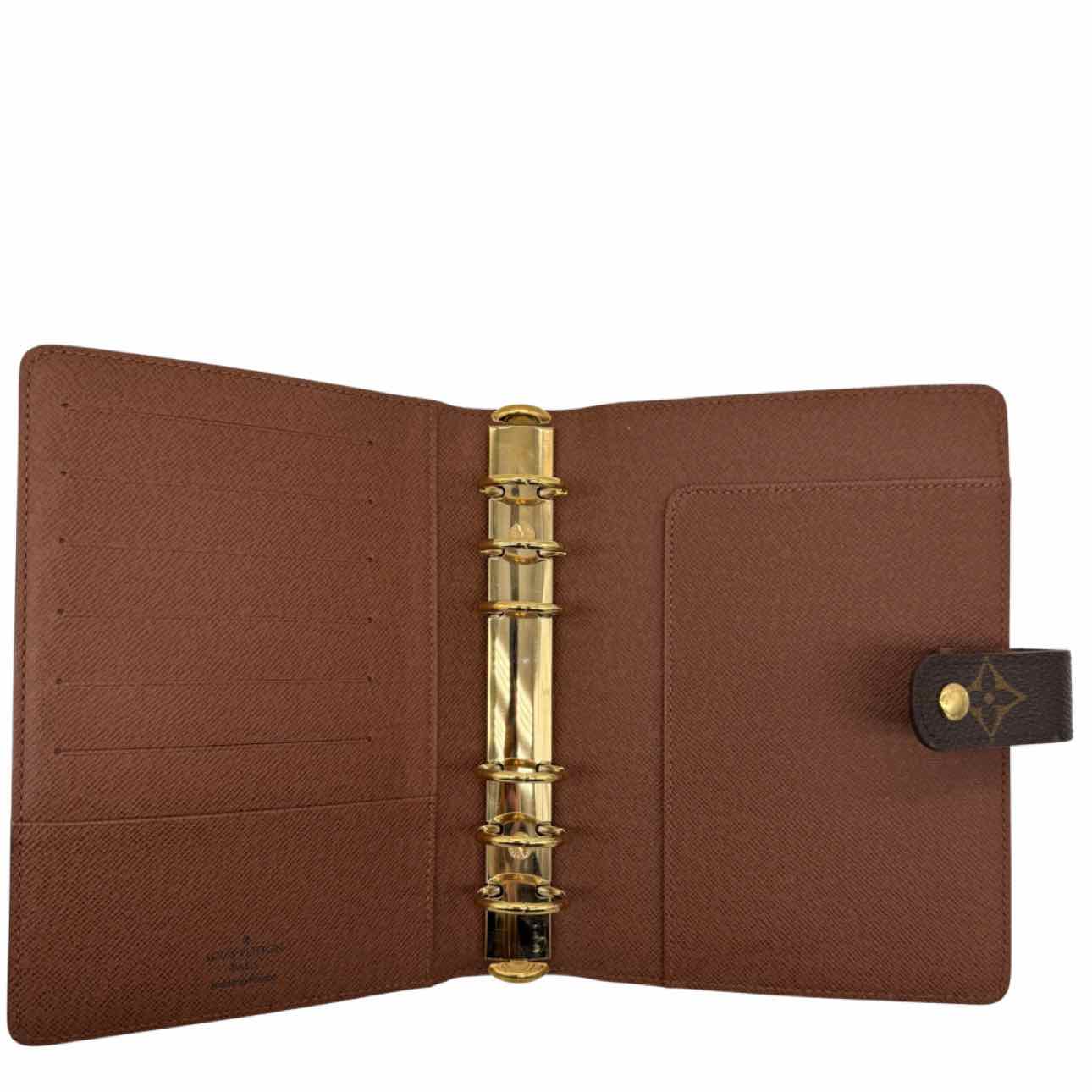 LOUIS VUITTON Monogram Canvas Medium Agenda Cover Brown