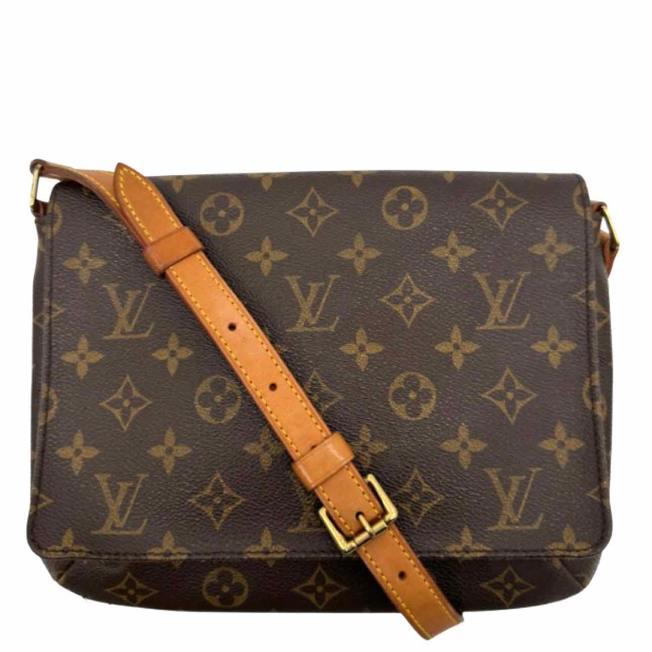 LOUIS VUITTON Monogram Canvas Musette Tango Brown Shoulder Bag