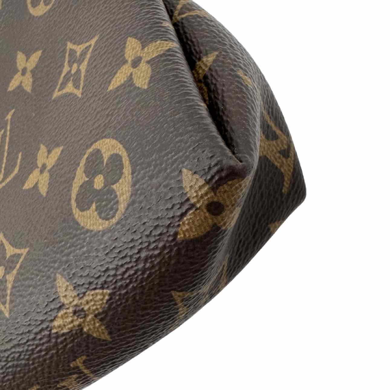 LOUIS VUITTON Monogram Canvas Pallas Clutch Brown Crossbody